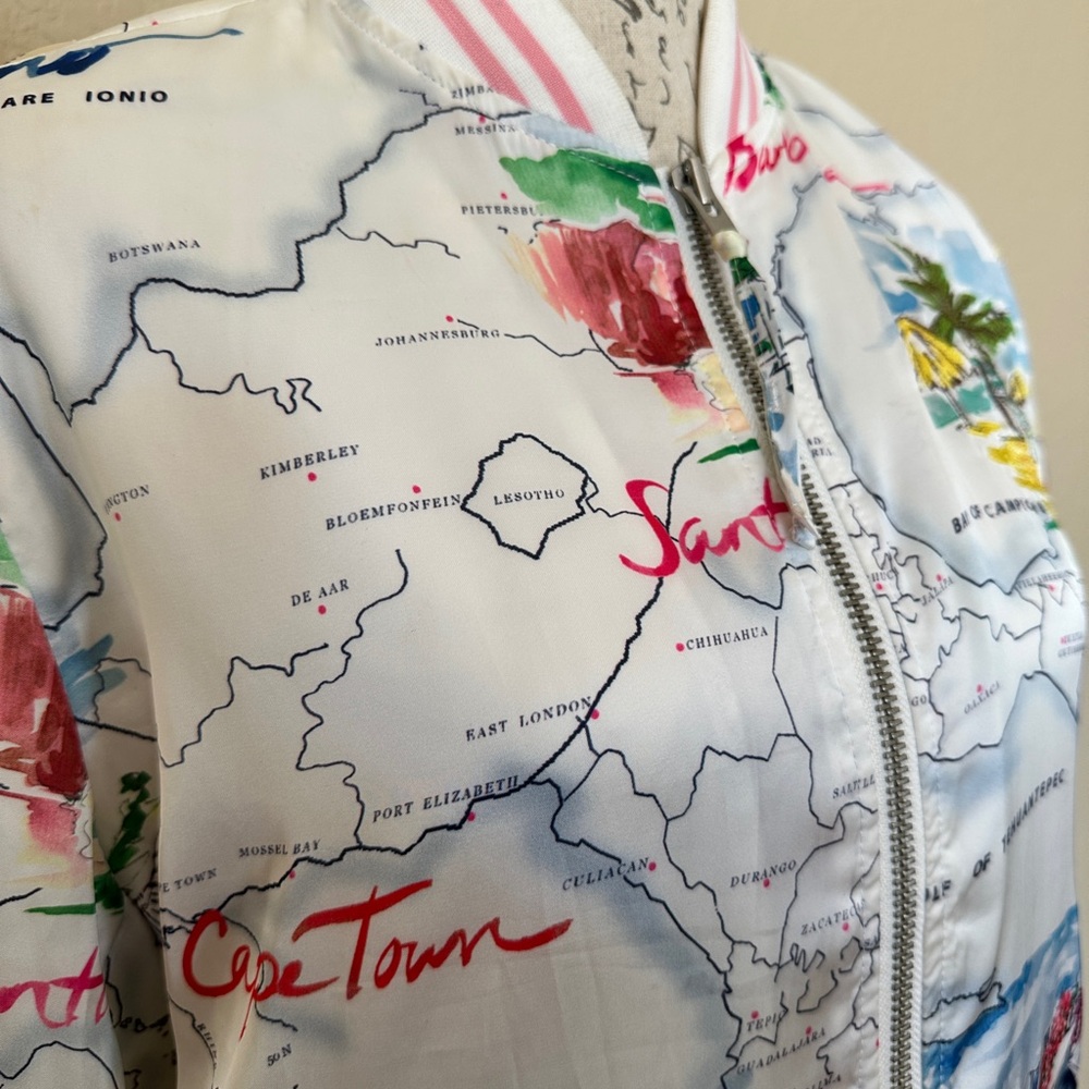 Gap Map Print Bomber Jacket - Picture 3 of 7